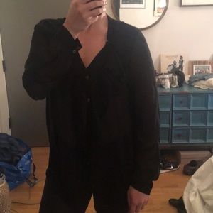 All Saints Silk Sheer Blouse